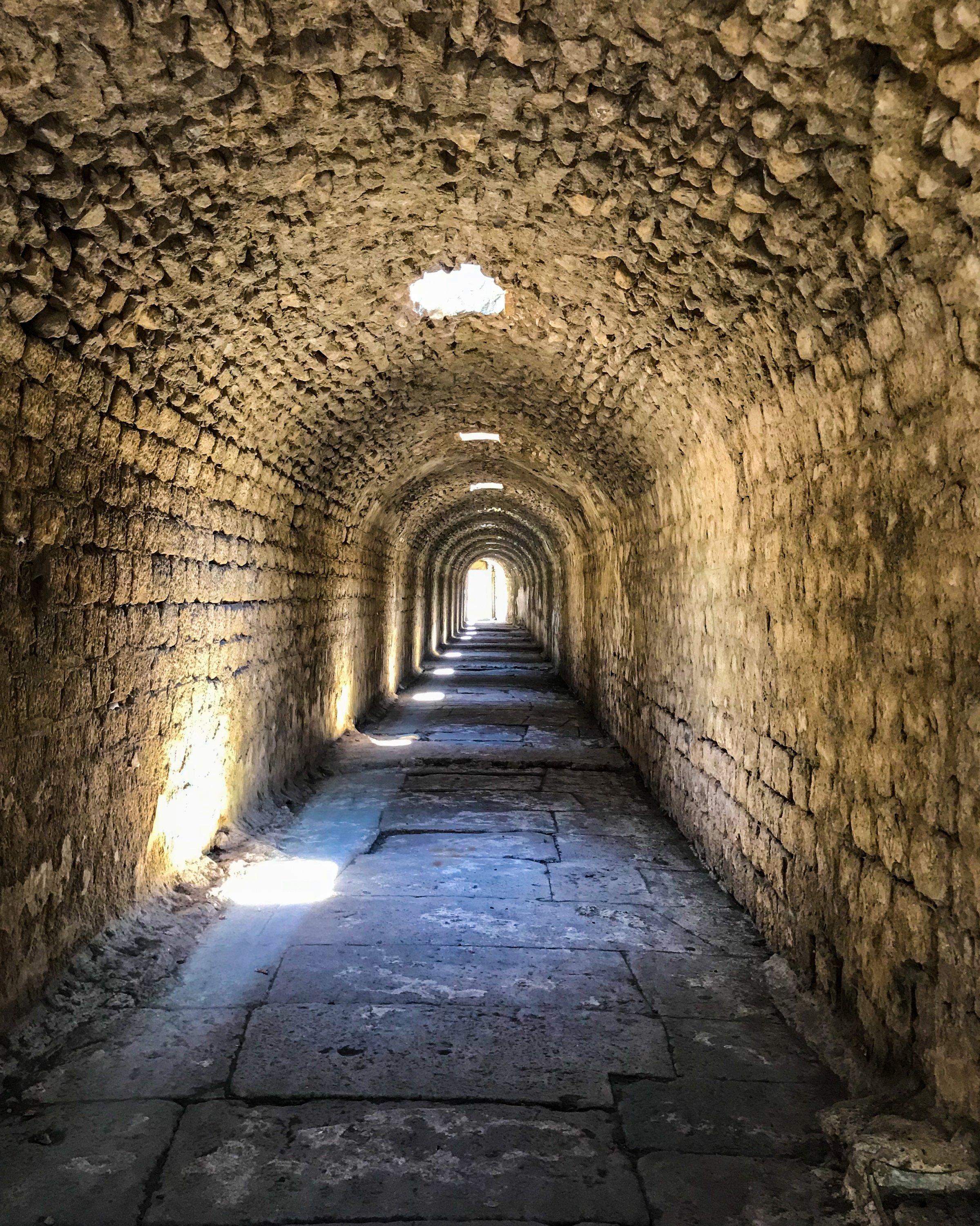 The tunnel at Asklepion, Izmir. (Photo by Argun Konuk)