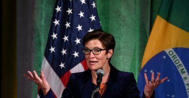 Citigroup's then-Latin America CEO Jane Fraser addresses a Brazil-U.S. Business Council forum to discuss relations and future cooperation in Washington, D.C., U.S., March 18, 2019. (Reuters Photo)