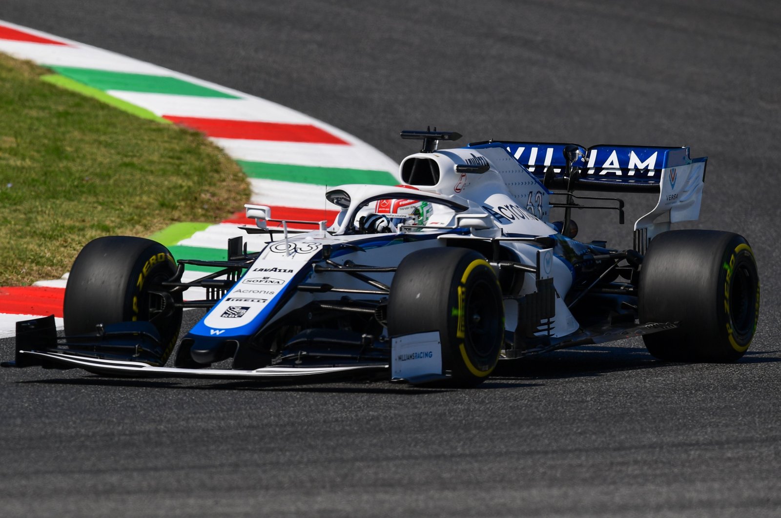 Williams driver George Russell during a practice session ahead of the Tuscan GP in Scarperia, Italy, Sept. 11, 2020. (AFP Photo)