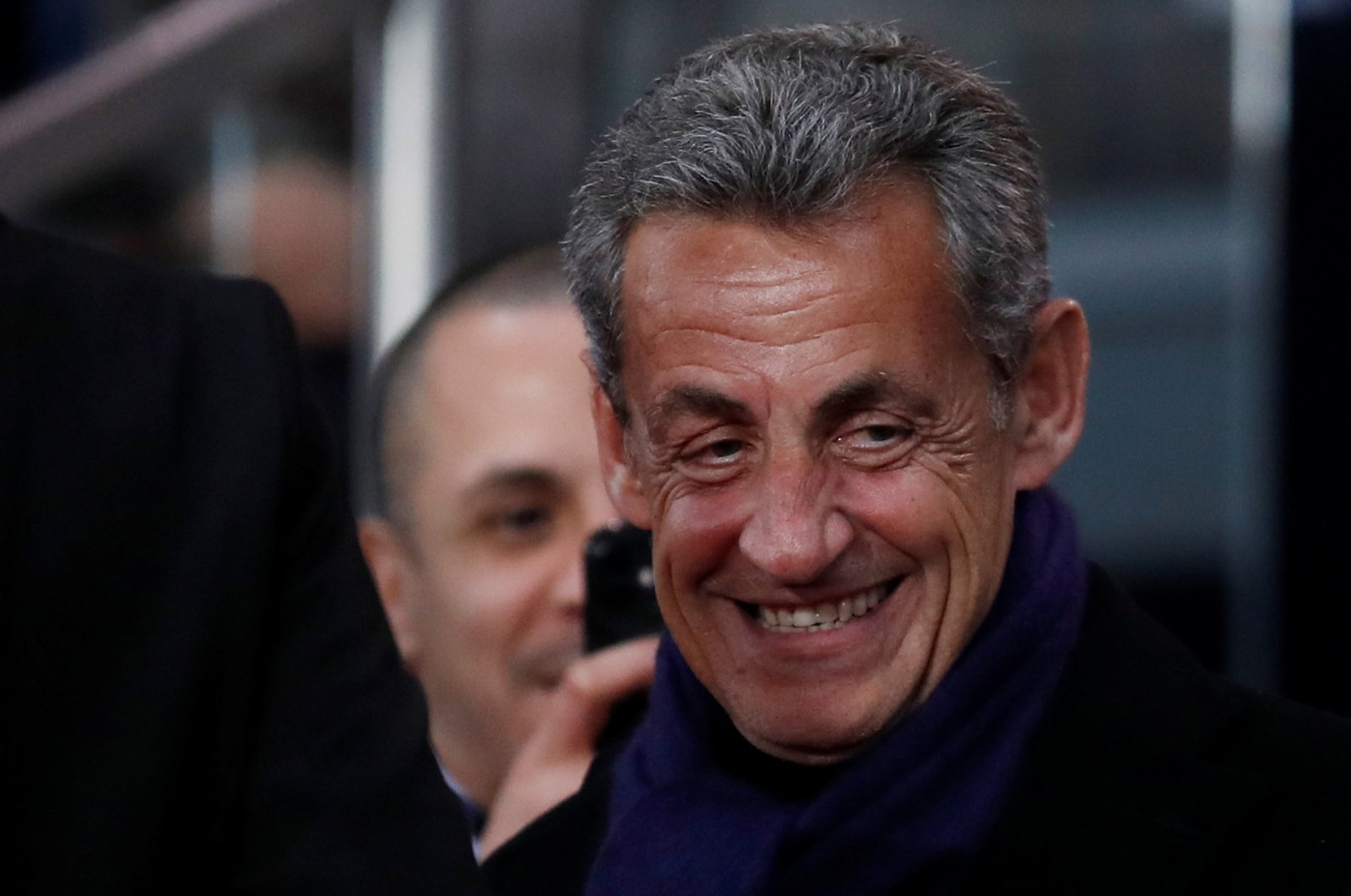 Former French President Nicolas Sarkozy in the stands before a Paris Saint-Germain match, Paris, France, Jan. 8, 2020. (Reuters Photo)