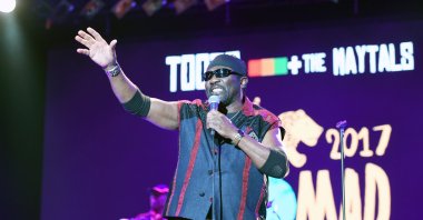 Jamaican singer Toots Hibbert of Toots and the Maytals performs at the Womad Festival at Charlton Park in Wiltshire on July 29, 2017 (Reuters Photo)