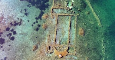 An aerial view of St. Neophytos basilica, Iznik, Bursa, Sept. 12, 2020. (DHA Photo)