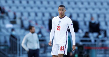 Mason Greenwood during England-Iceland match, in Reykjavik, Iceland, Sept. 5, 2020. (REUTERS Photo) 