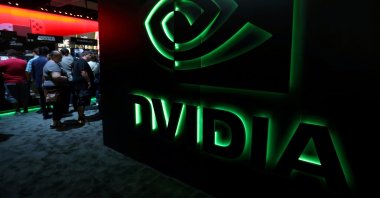 The Nvidia booth is shown at the E3 2017 Electronic Entertainment Expo in Los Angeles, California, U.S., June 13, 2017. (Reuters Photo)