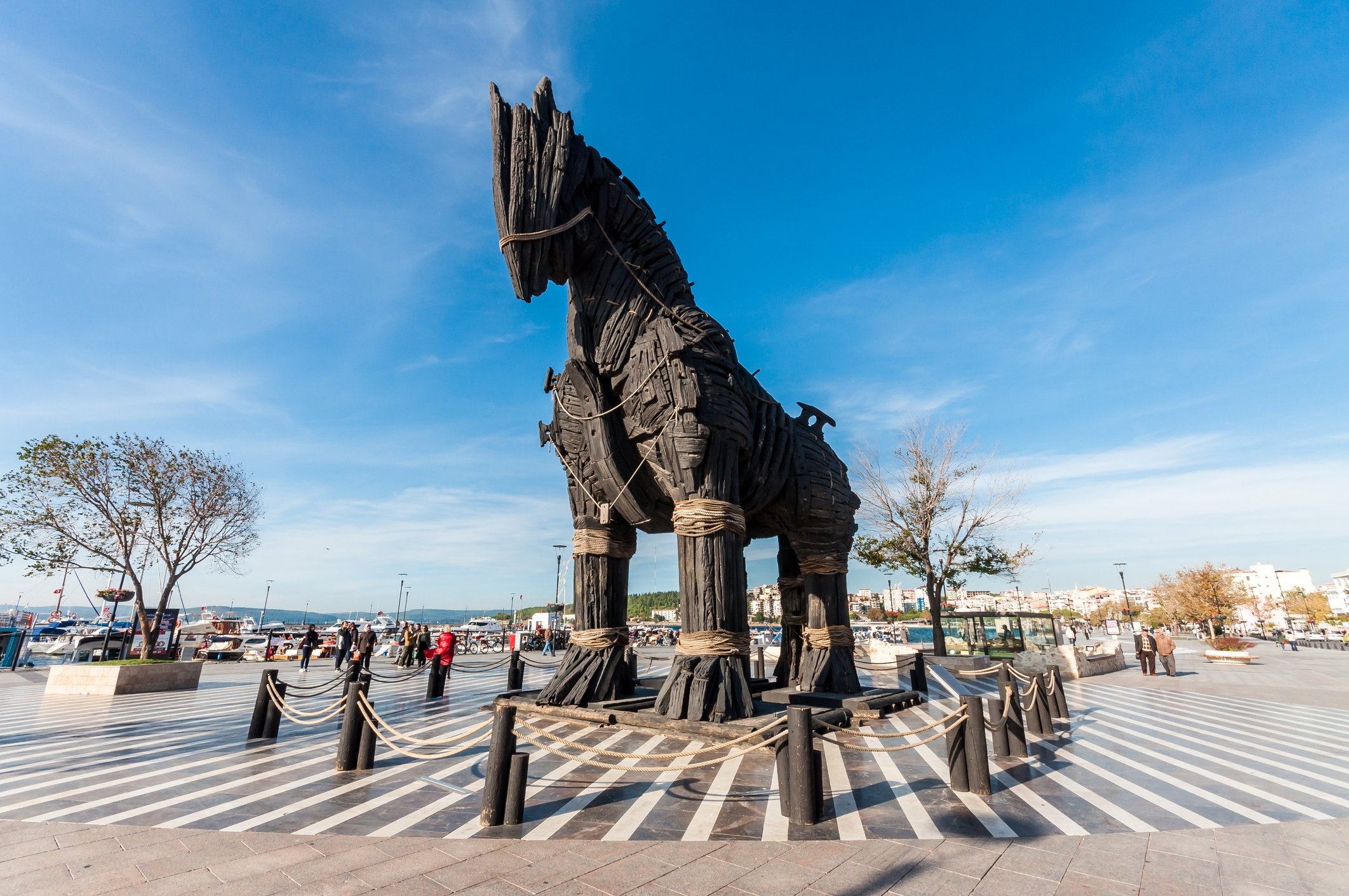 After the filming of the movie Troy, the wooden horse that was used as a prop was donated to the city of Çanakkale. (iStock Photo)