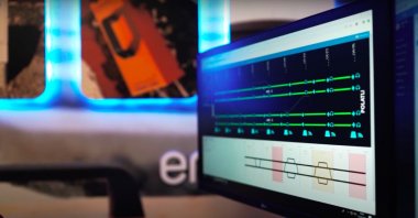 A part of RailAcoustic system developed by the Enekom Energy Computing and Engineering A.Ş, Sept. 15, 2020. (Photo by Enekom via AA)