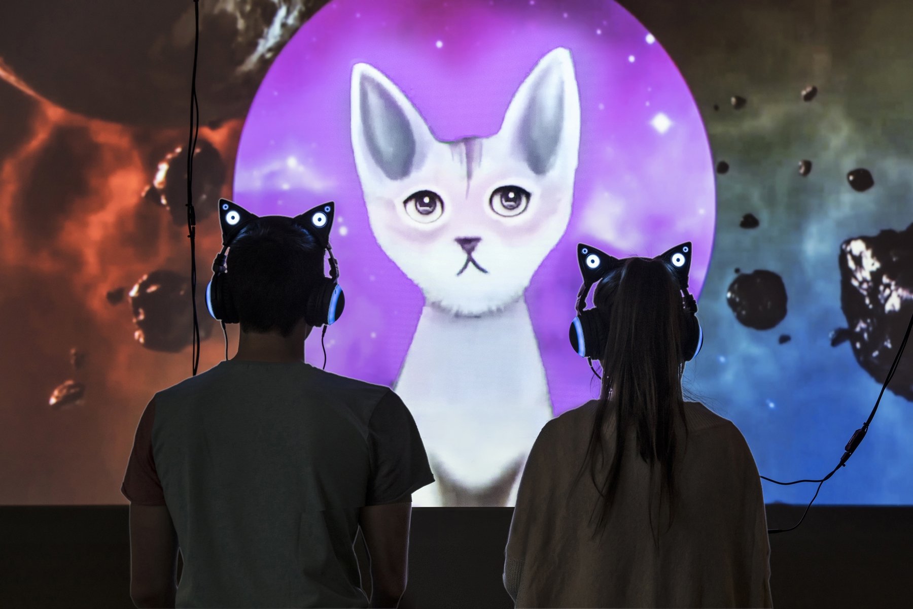 Pınar Yoldaş, 'The Kitty AI' interactive installation view, 2016.