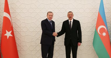 President Recep Tayyip Erdoğan and Azerbaijani President Ilham Aliyev, Oct. 31, 2017. (AA Photo)