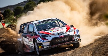 Toyota's Kris Meeke in action during Rally Turkey in Marmaris, Turkey, Sept. 15, 2019. (Reuters Photo)