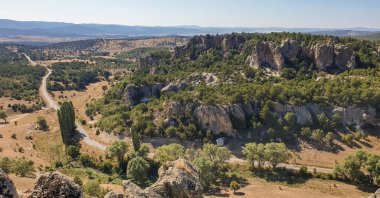 A view of Yazılıkaya Valley in Eskişehir, northwestern Turkey.  (Photo by Argun Konuk)