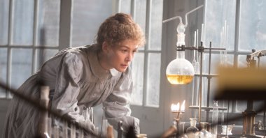 Rosamund Pike stars in the role of Marie Curie in "Radioactive."