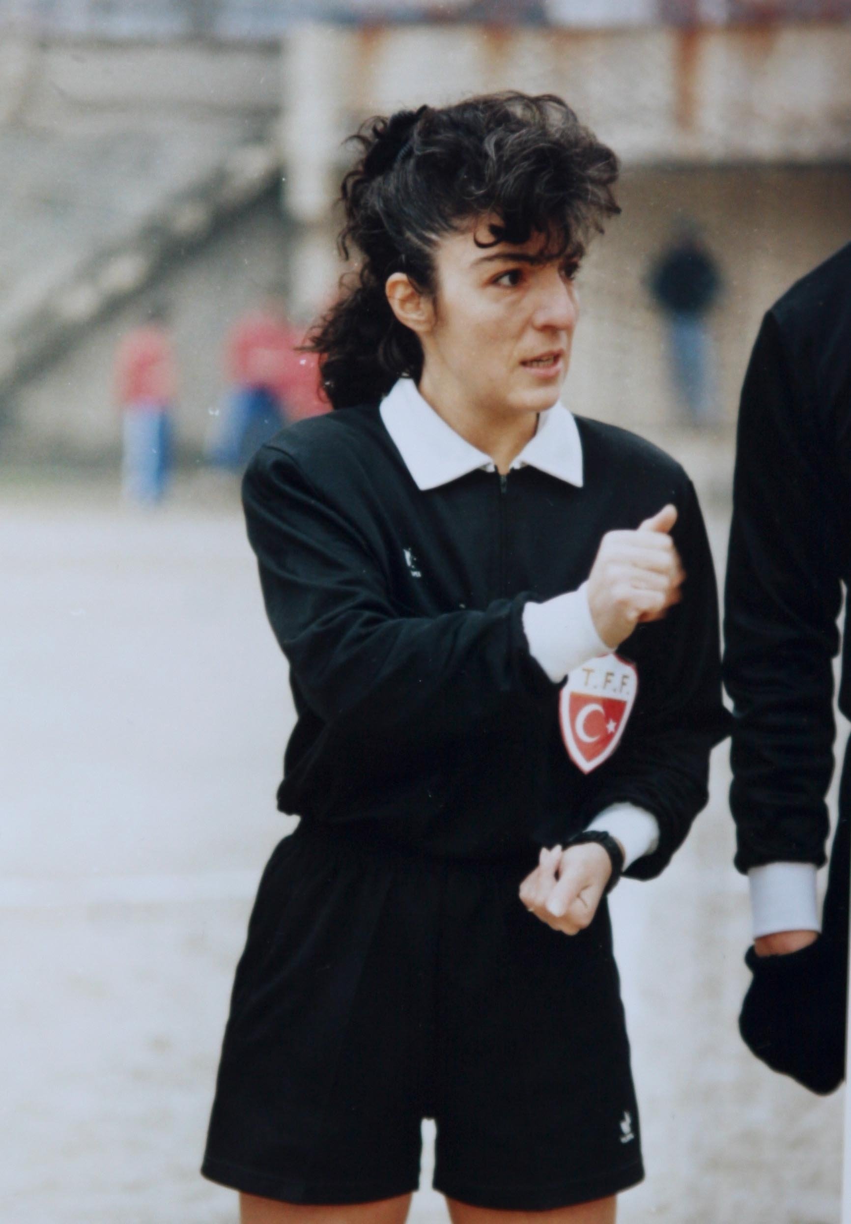 An undated photo of Lale Orta as a Turkish Football Federation (TFF) referee. (Sabah File Photo)