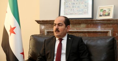 Abdurrahman Mustafa, head of the Syrian Interim Government, speaks during an interview with Daily Sabah, Sept.17, 2018. (Daily Sabah)
