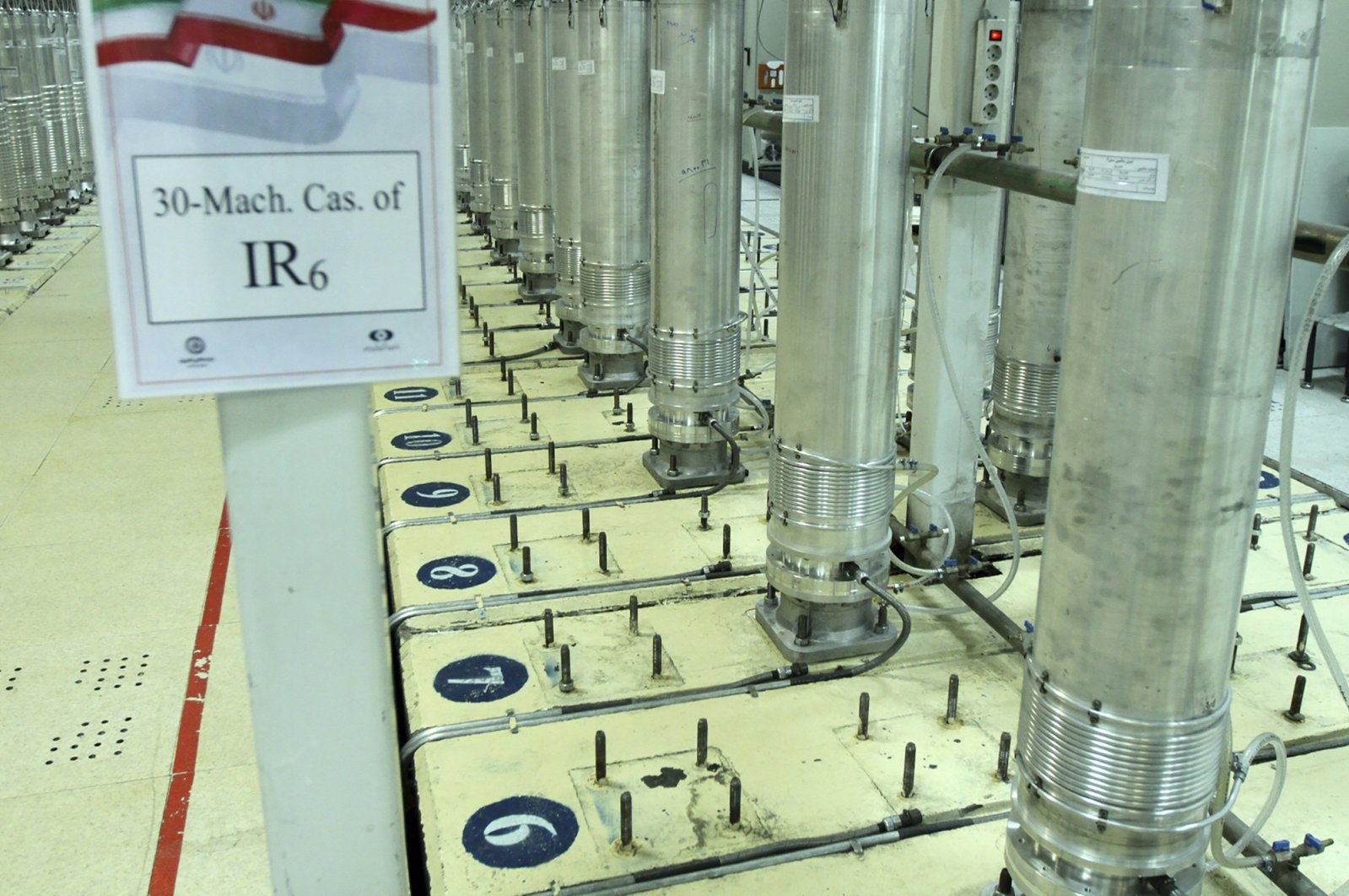 This photo released Nov. 5, 2019, by the Atomic Energy Organization of Iran, shows centrifuge machines in the Natanz uranium enrichment facility in central Iran. (Atomic Energy Organization of Iran via AP, File)