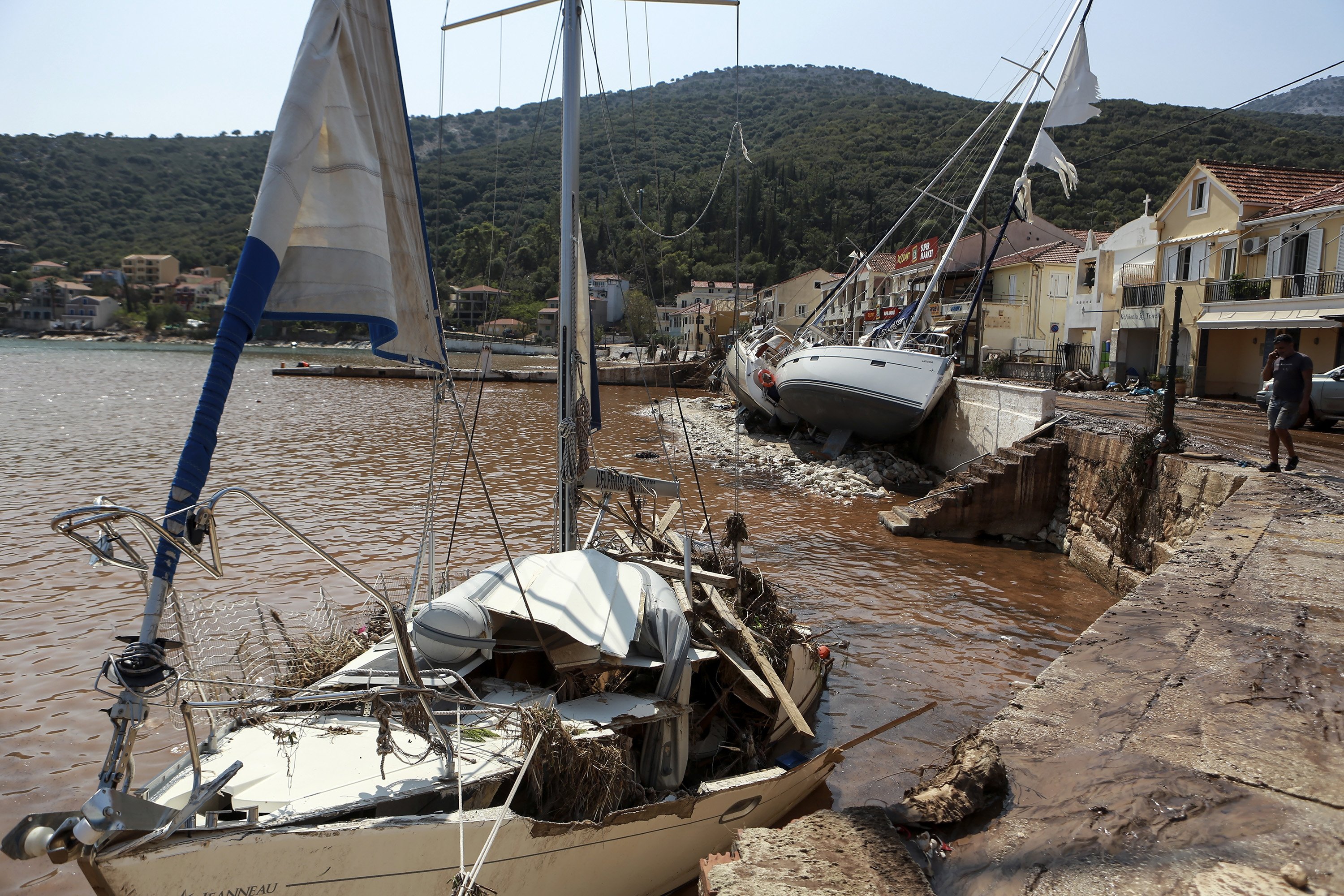 Rare Mediterranean Storm Hits Greece S Ionian Islands Daily Sabah