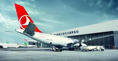 A cargo aircraft of Turkish Cargo, a brand of Turkish Airlines (THY), is pictured at the now-closed Atatürk Airport, Istanbul, Turkey, Oct. 31, 2017. (AA Photo)
