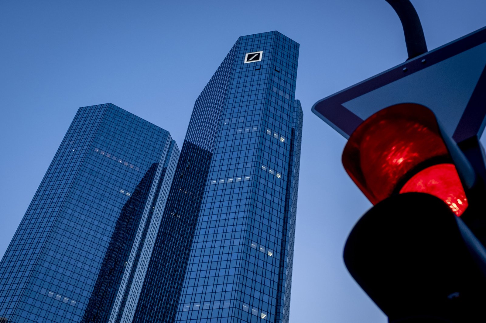 The headquarters of Deutsche Bank is seen in Frankfurt, Germany, May 18, 2020. (AP Photo)
