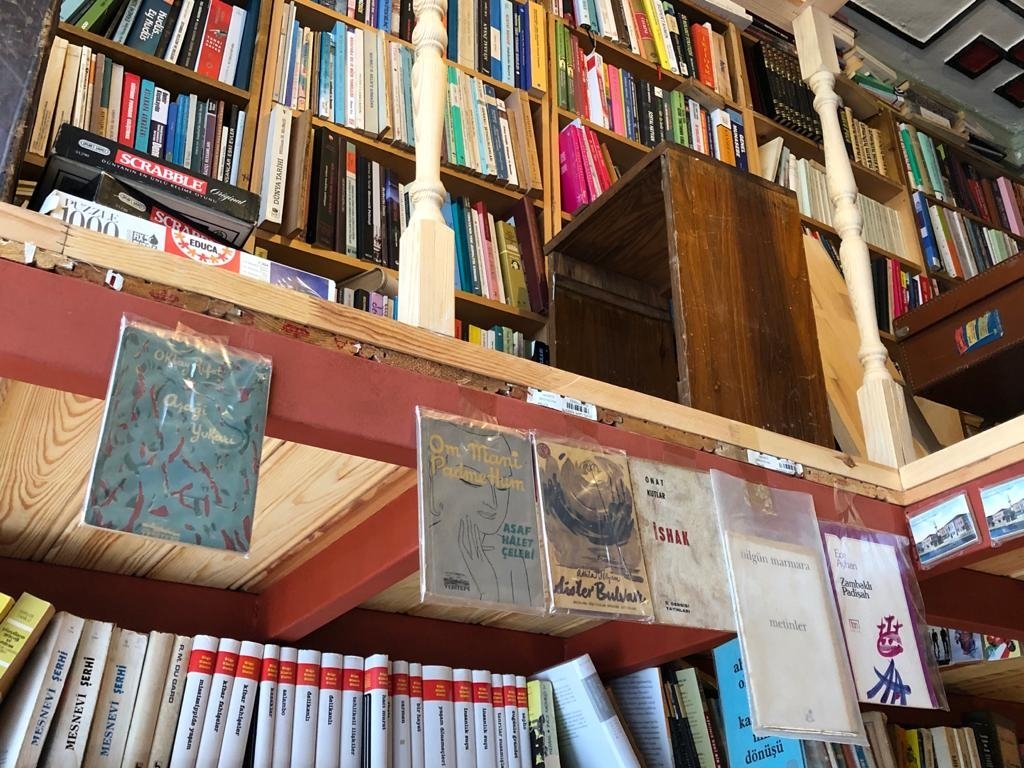Rows and rows of books and prints greet visitors at the entrance. (Photo by Matt Hanson)