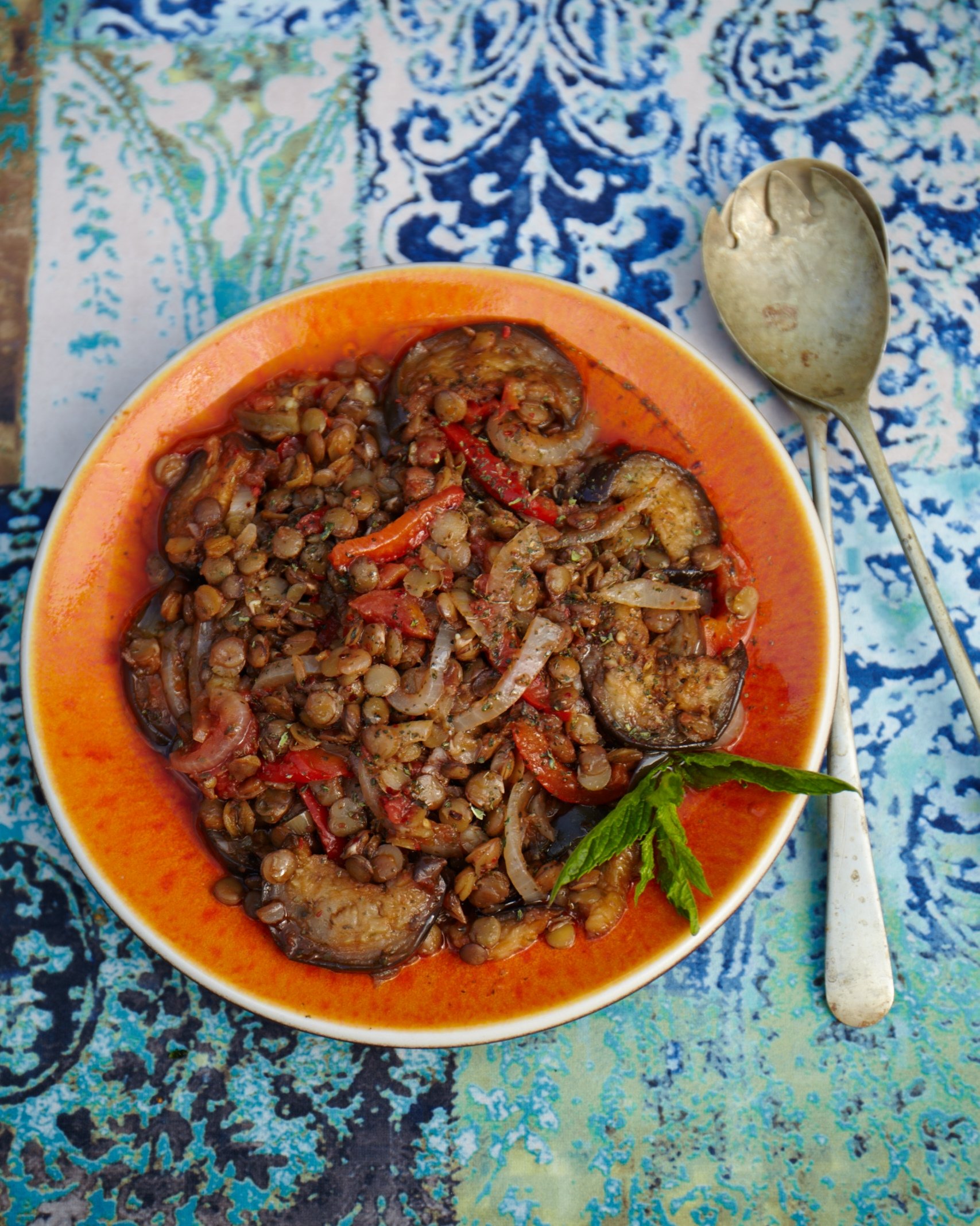 Mercimekli mualla, a dish of aubergines, lentils and peppers, is one of the many recipes in Turkish expat Özlem Warren’s cookbook. (Photo courtesy of Özlem Warren)