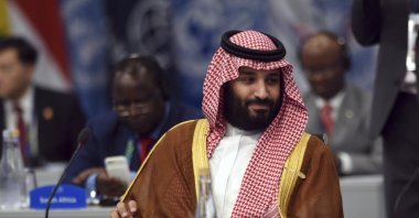 Saudi Arabia's Crown Prince Mohammed bin Salman attends a plenary session during the G-20 leader's summit, Buenos Aires, Argentina, Dec. 1, 2018. (AP Photo)