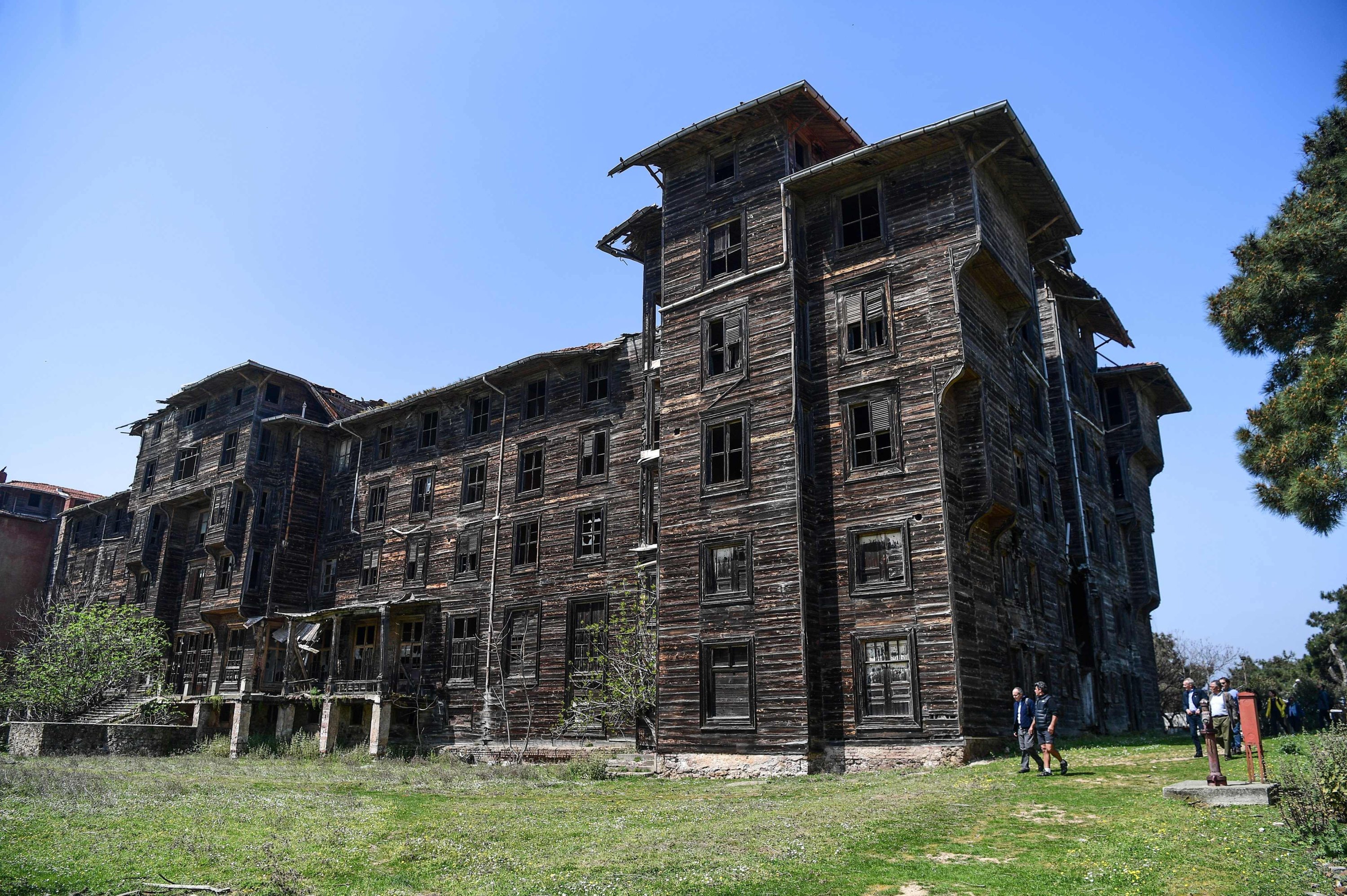 restoration finally underway for iconic greek orphanage on buyukada in istanbul daily sabah