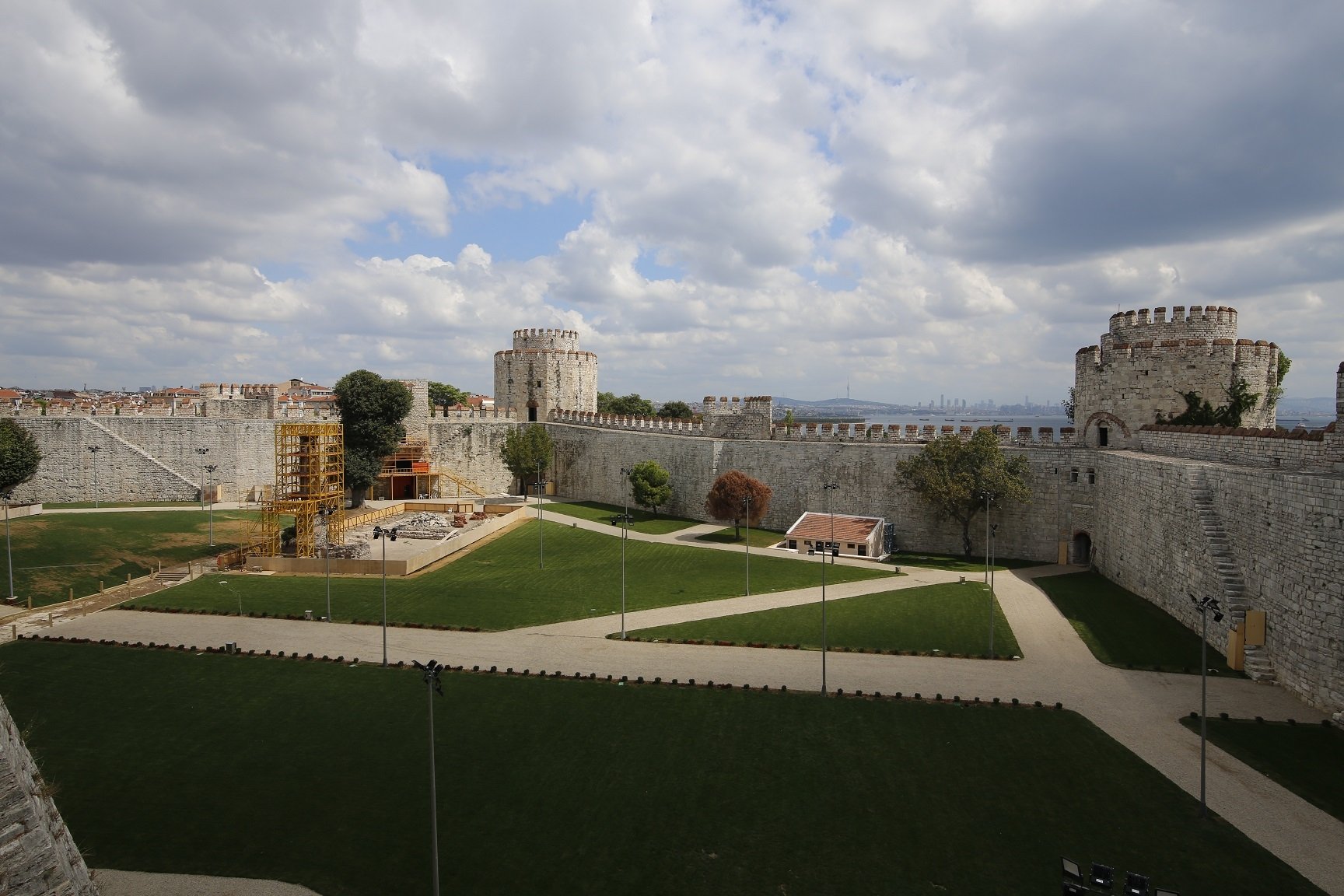 The construction of Yedikule Fortress began in the fifth century.