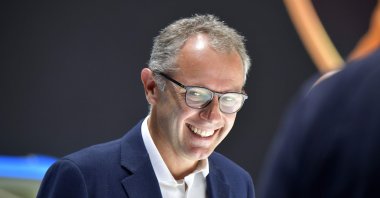 Lamborghini Chairman and CEO Stefano Domenicali during the IAA car show in Frankfurt, Germany, Sept. 10, 2019. (AFP Photo)