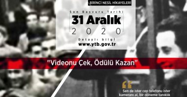 A poster for "Human Treasures Series – First Generation Stories Call" by the Presidency for Turks Abroad and Related Communities. (AA PHOTO)