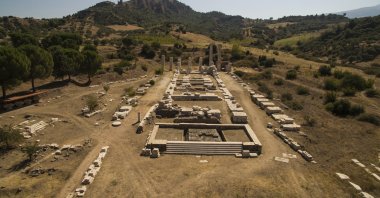 A view from the Temple of Artemis in the ancient city of Sardis, Manisa, western Turkey, Sept. 28, 2020. (AA PHOTO)