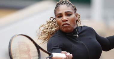 Serena Williams in action during a French Open match, in Paris, France, Sept. 28, 2020. (Reuters Photo)
