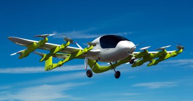 A "CORA" electric-powered air taxi is seen inflight in this handout picture from New Zealand based aviation company Zephyr Airworks on March 13, 2018. (AFP Photo)