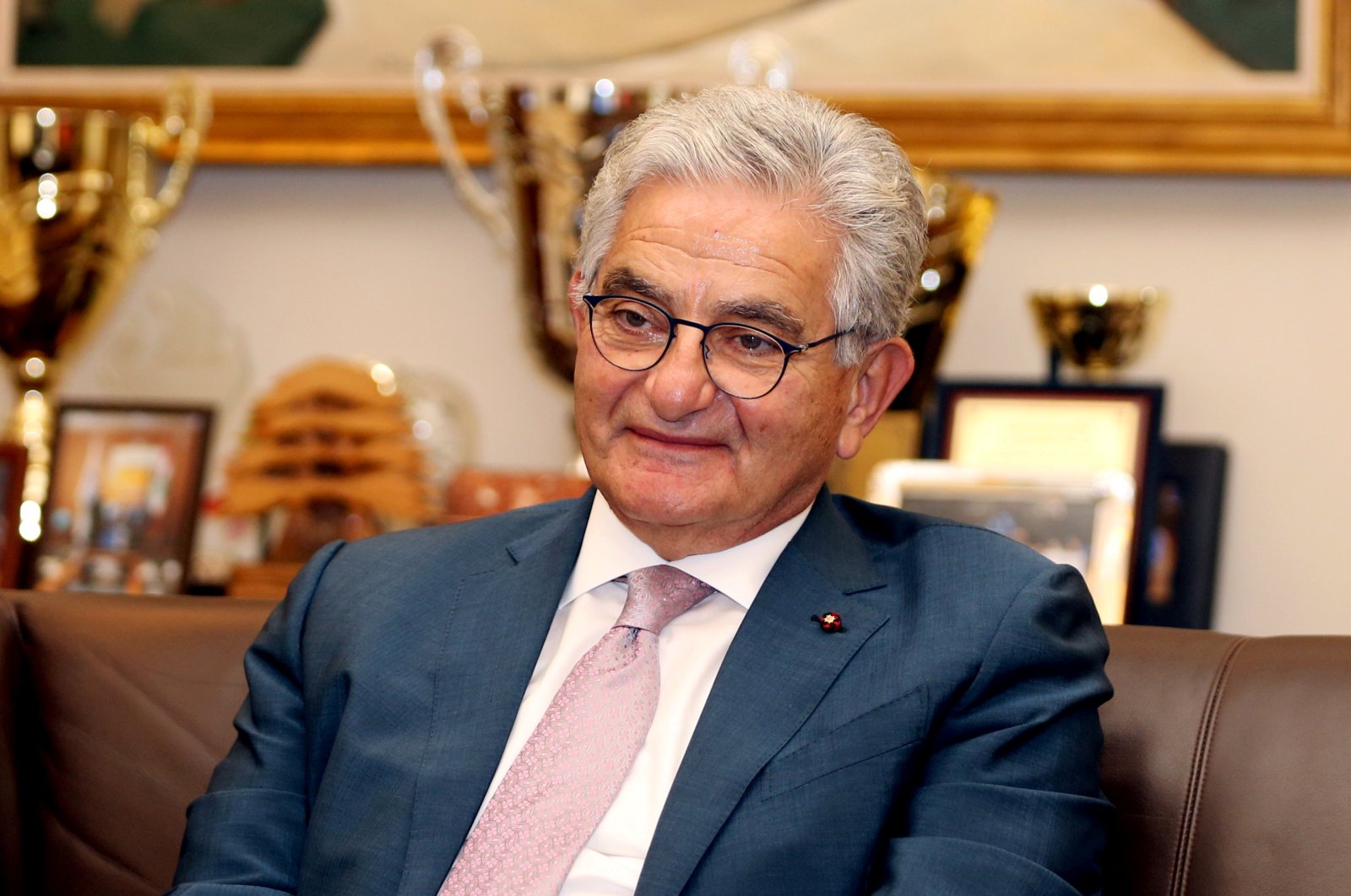 Salim Sfeir, chairman of the Association of Banks in Lebanon (ABL) and chief executive of the Bank of Beirut, speaks during an interview with Reuters in Beirut, Lebanon, July 22, 2019. (Reuters Photo)