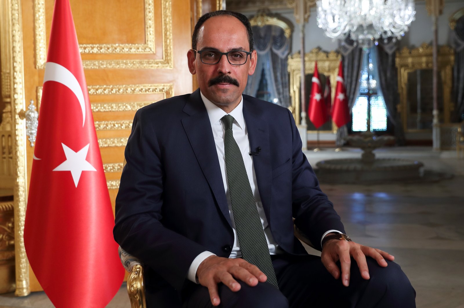 Presidential Spokesperson Ibrahim Kalın is pictured during an interview with Reuters in Istanbul, Turkey, Sept. 27, 2020. (Reuters Photo)