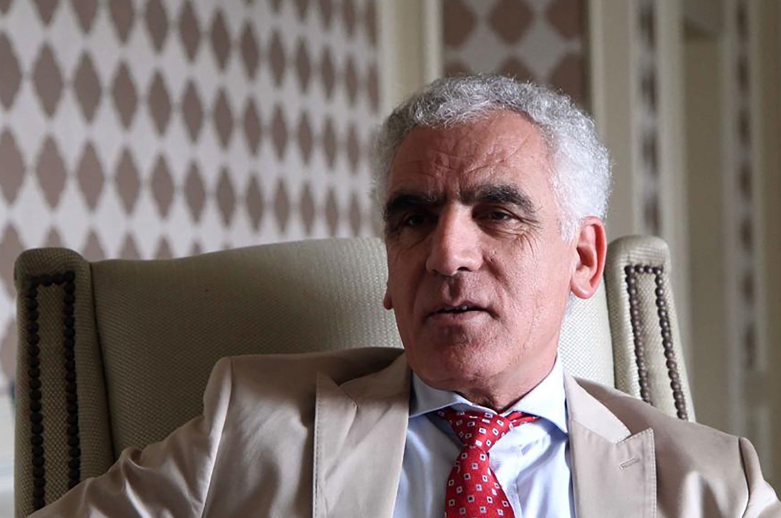 Mohammad Abdul Karim Raied, the president of the Libyan parliament's Economy, Trade and Investment Committee, gives a statement to Anadolu Agency on Oct. 1, 2020. (AA Photo)