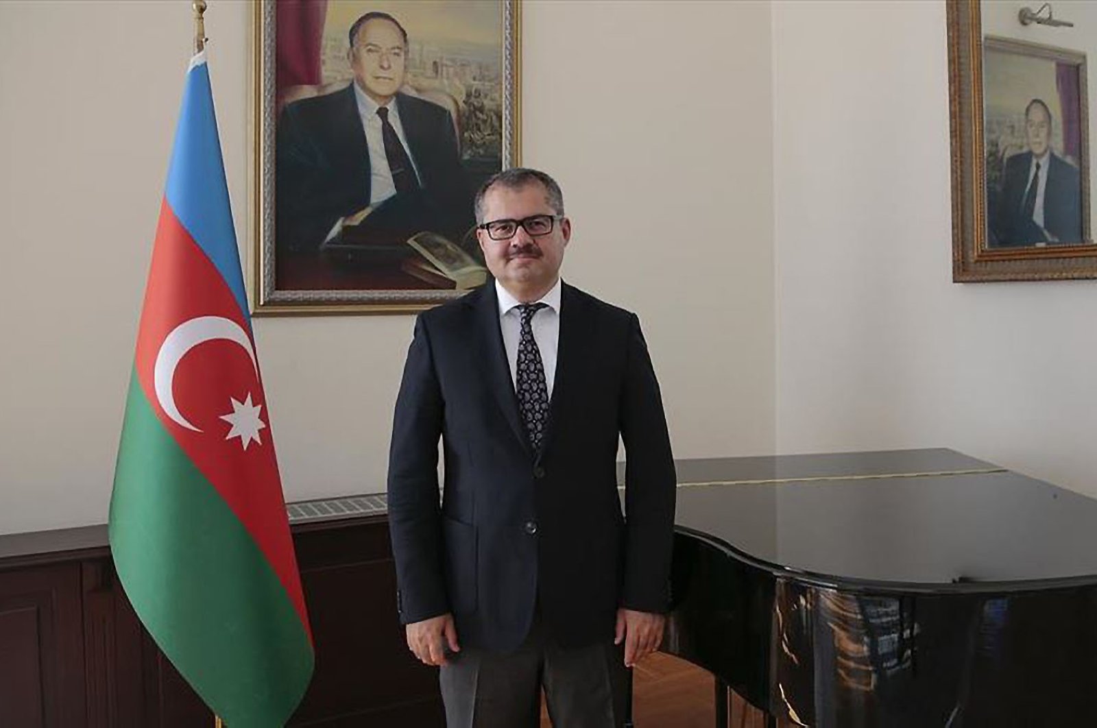 Azerbaijan's Ambassador to Turkey Hazar Ibrahim poses in the embassy building in Ankara, Turkey, Jan. 20, 2020. (Sabah File Photo)