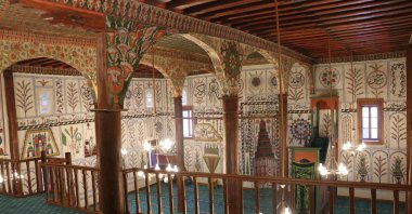 The interior of the Boğaziçi Mosque, Denizli, southwestern Turkey, Sept. 30, 2020. (DHA PHOTO)