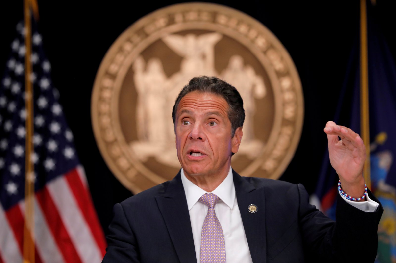 New York Gov. Andrew Cuomo speaks during a daily briefing following the outbreak of the coronavirus in Manhattan in New York City, New York, U.S., July 13, 2020. (Reuters Photo)