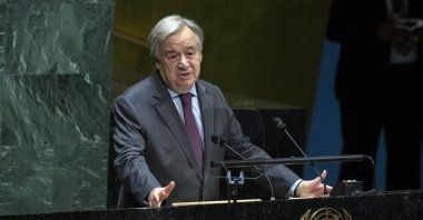 United Nations Secretary-General Antonio Guterres speaks in the U.N. General Assembly in New York City, New York, U.S., Oct. 1, 2020. (AP Photo)