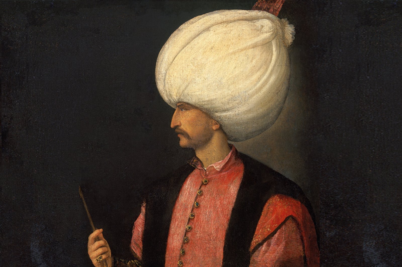 The portrait of Suleiman the Magnificent attributed to Italian painter Titian, oil on canvas, 99 by 85 centimeters, selected from Kunsthistorisches Museum, Vienna, Austria. (Courtesy of SSM)
