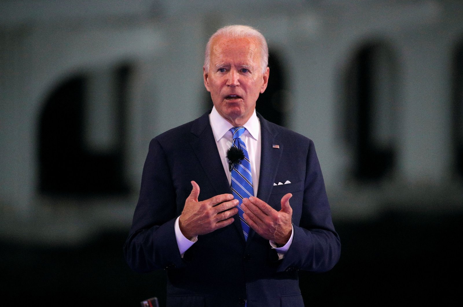 U.S. Democratic presidential candidate and former Vice President Joe Biden speaks during an NBC News town hall event while campaigning for president in Miami, Florida, U.S., Oct. 5, 2020.  (REUTERS Photo)