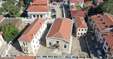 An aeriel view of the Italian Church, where the festival will be organized, Edirne, northwestern Turkey. (AA Photo)