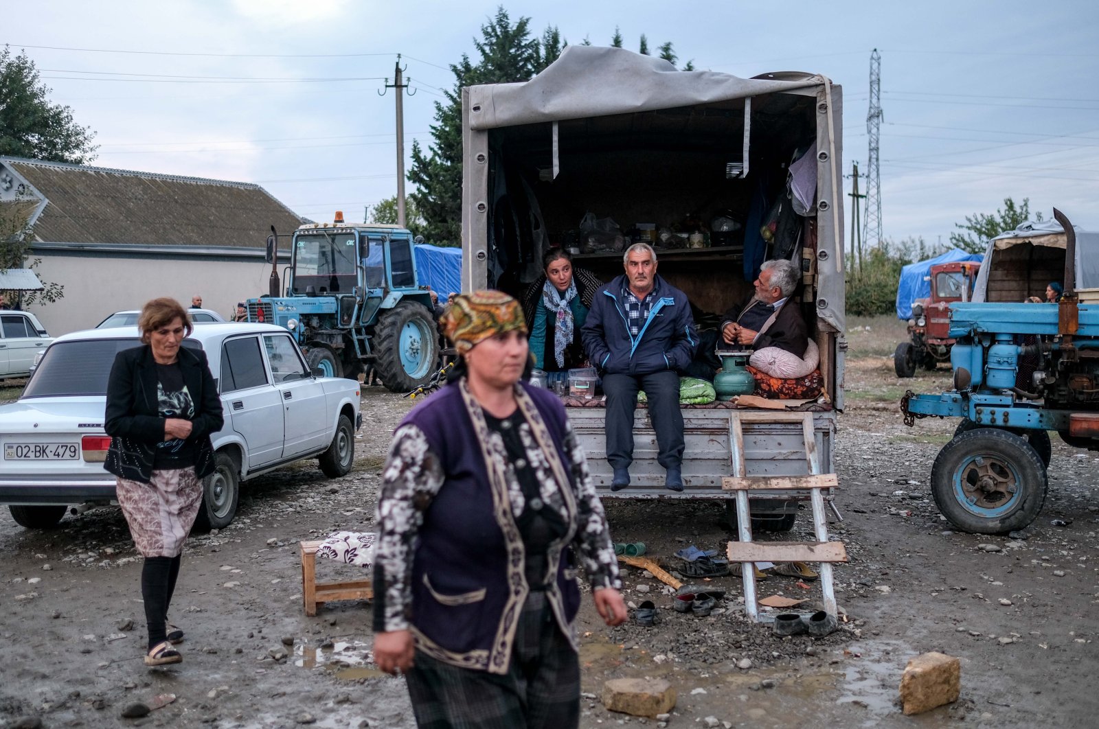 Azerbaijanis living in villages close to conflict zones are exposed to attacks from the Armenian military, Oct. 8, 2020. (Sabah Photo)