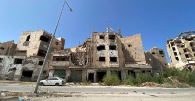Buildings destroyed during past fighting with Daesh terrorists are seen in Benghazi, Libya, Sept. 30, 2020. (Reuters Photo)