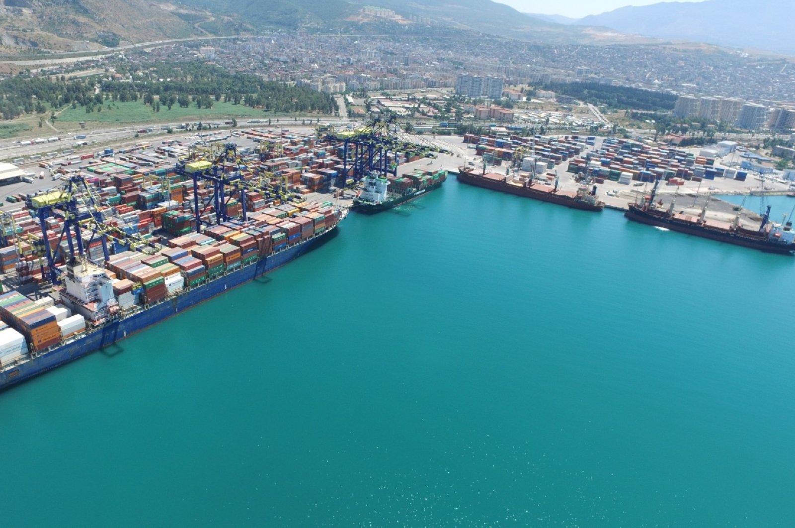 A general view of LimakPort Iskenderun International Port in southern Hatay province, Turkey, Aug. 12, 2020. (Photo by LimakPort via AA)