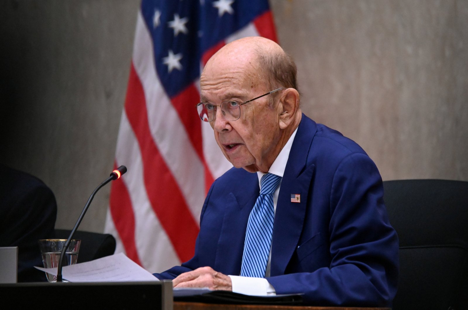 U.S. Commerce Secretary Wilbur Ross speaks during the third annual U.S.-Qatar Strategic Dialogue at the State Department in Washington, Sept. 14, 2020. (Reuters Photo)