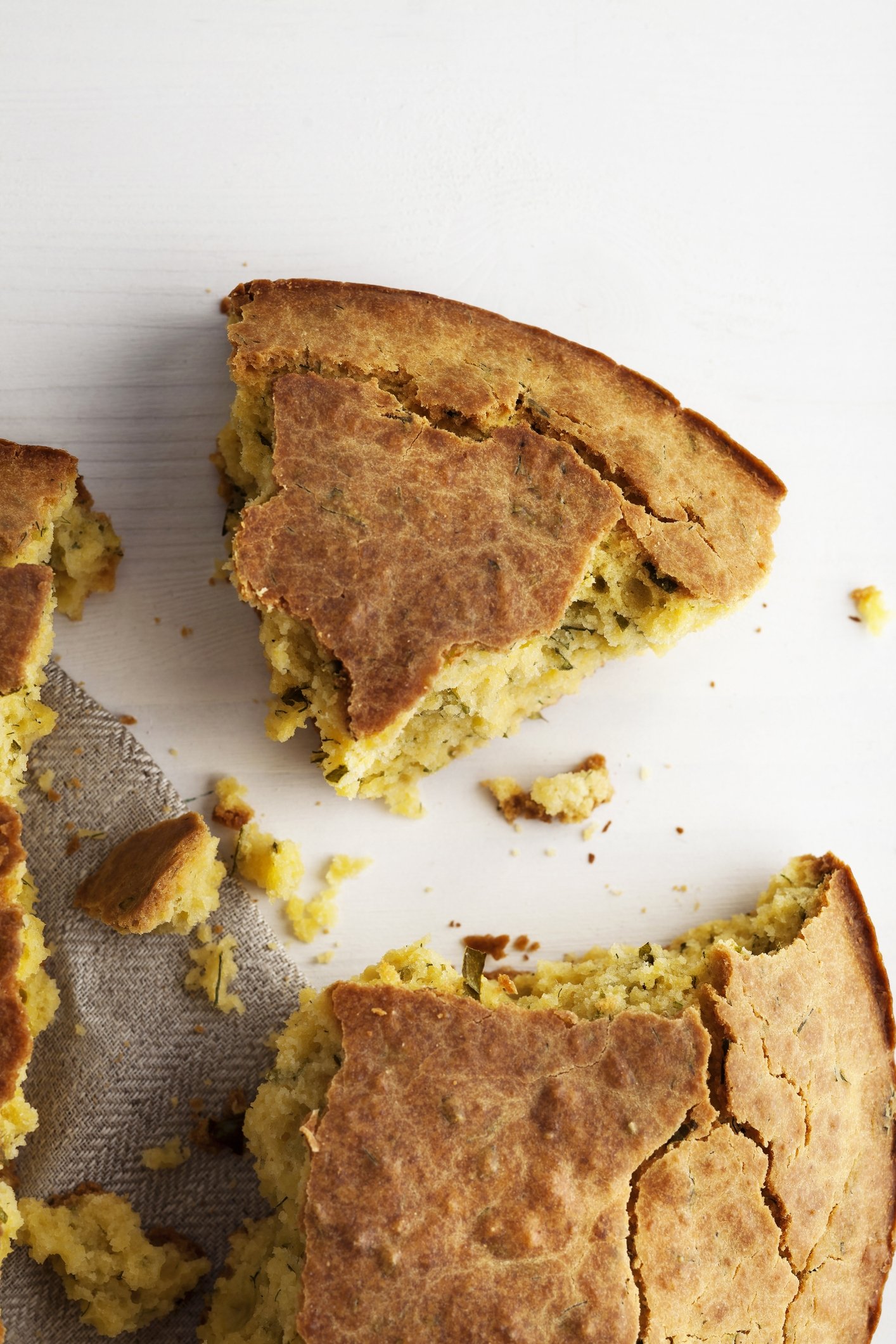Cornbread will be more crumbly and drier than wholewheat bread. (iStock Photo)