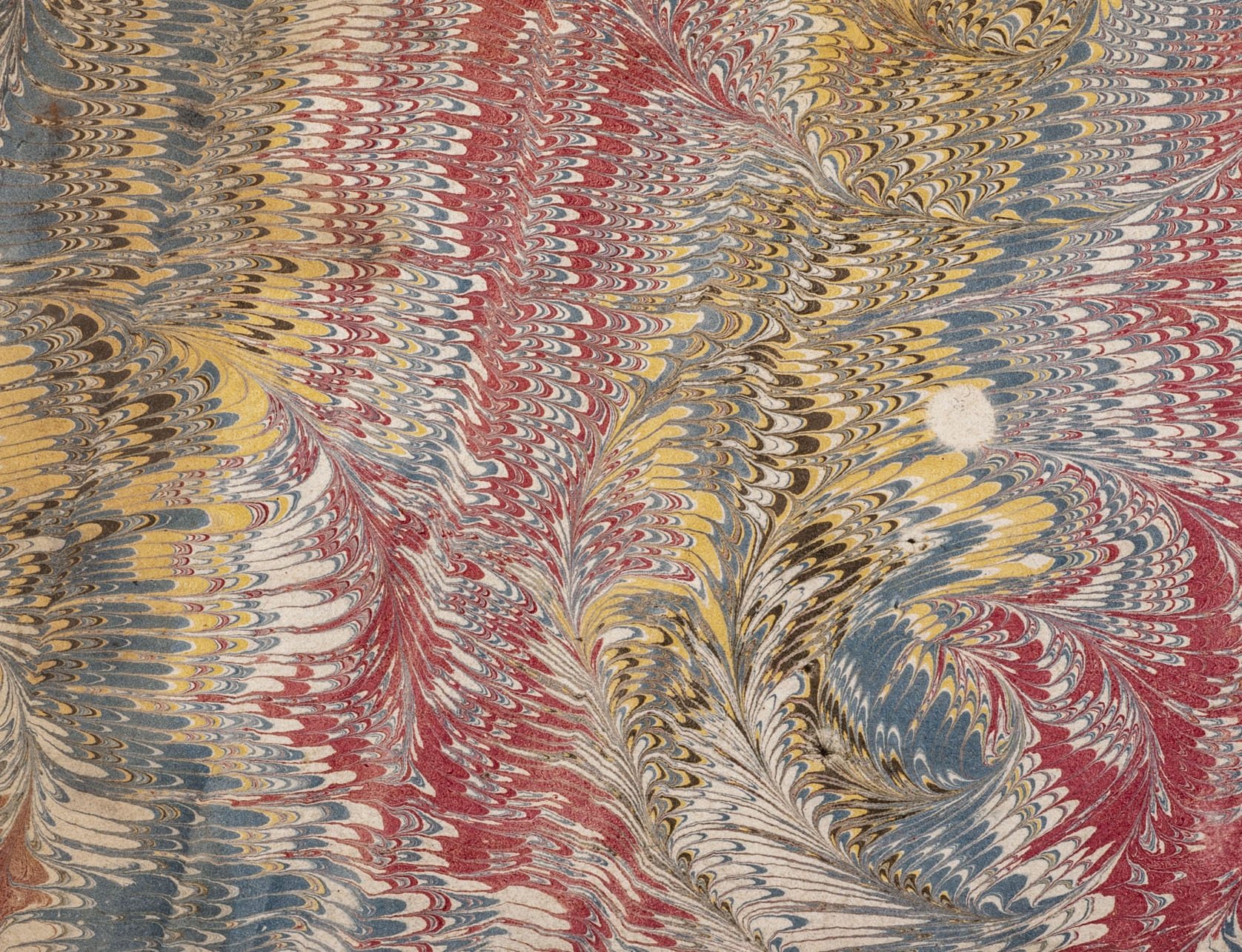 Marbling art was an integral part of the visual culture of Ottoman manuscripts. (Courtesy of Istanbul Research Institute)