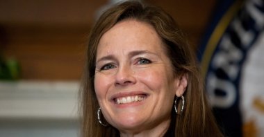 U.S. Supreme Court nominee Amy Coney Barrett at the U.S. Capitol in Washington, U.S. on Oct. 1, 2020. (Reuters Photo)