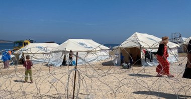 The Moria refugee camp in Lesbos, Greece, Sept. 23, 2020. (Reuters Photo)