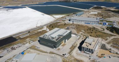 A view of the facility where lithium will be produced from boron resources in the northwestern province of Eskişehir, Turkey, Oct. 12, 2020. (AA Photo)